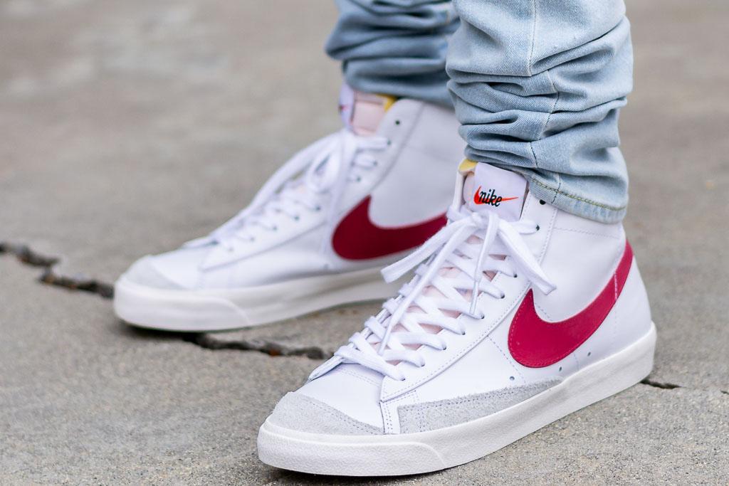 nike blazer mid on foot