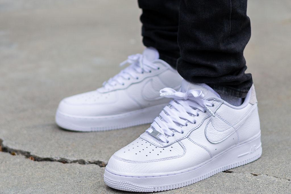 low top air force ones on feet