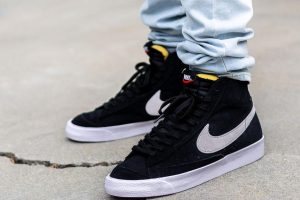 Nike Blazer Mid 77 Suede Black Photon Dust WDYWT On Feet