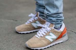 New Balance 1300 1300AA Tan Orange WDYWT On Feet