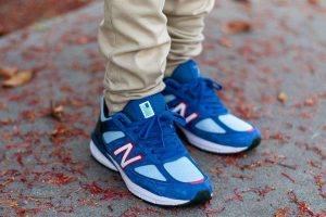 New Balance 990v5 Blue Crab WDYWT On Feet