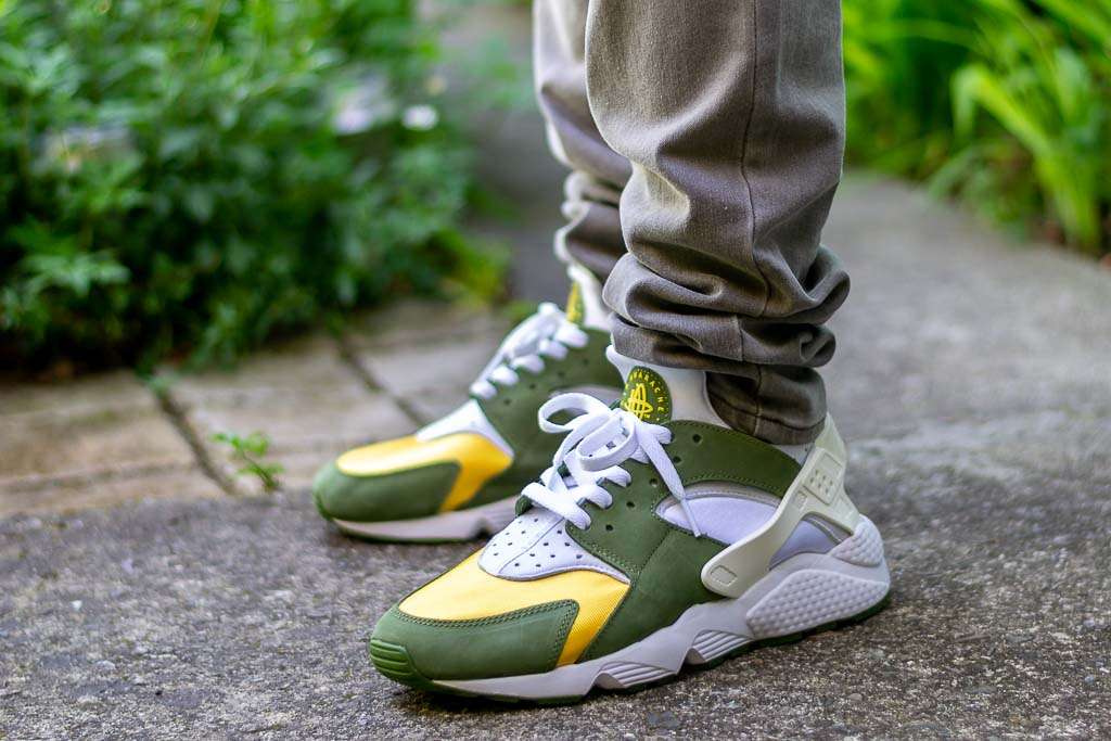 stussy dark olive huarache