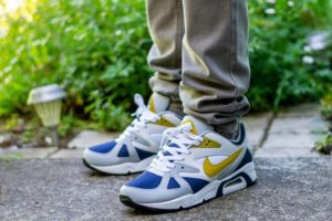 Nike Air Structure Midnight Navy Dark Citron WDYWT On Feet