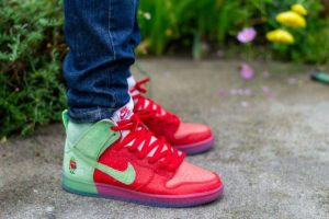 Nike SB Dunk High Strawberry Cough WDYWT On Feet
