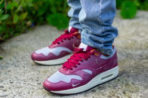 Air Max 1 / Patta Metallic Silver/Rush Maroon