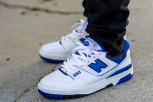 New Balance 550 White Royal BB550SN1 On Feet WDYWT