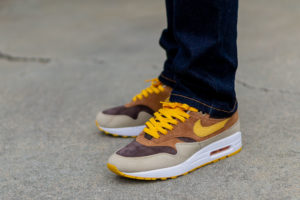 An On-Feet Look At The Nike Air Max 1 PRM Dark Obsidian