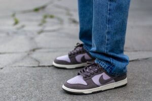 Nike Dunk Low Platinum Violet Cave Stone On Feet WDYWT
