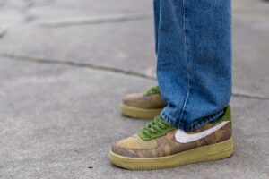 Nike Air Force 1 Wheatgrass Camo On Feet WDYWT