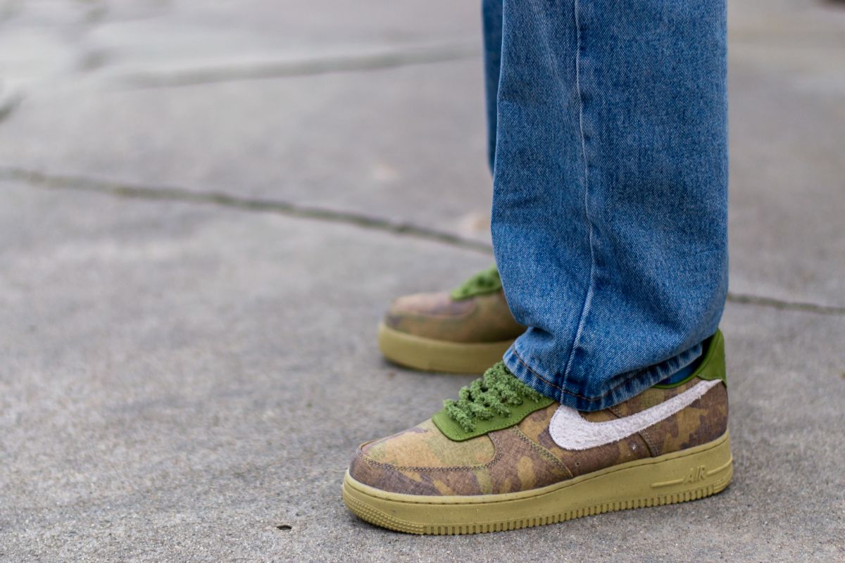 Nike Air Force 1 Wheatgrass Camo On Feet WDYWT