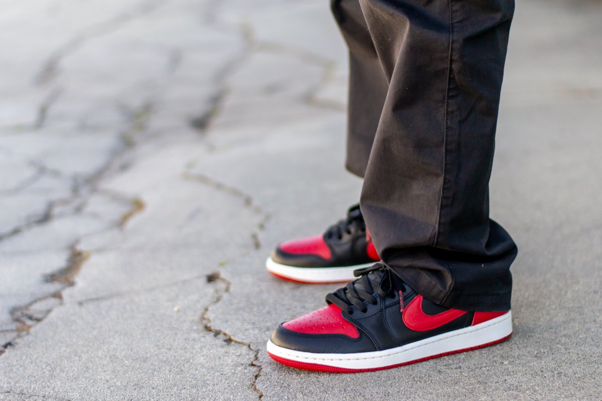 Air Jordan 1 Low Banned On Feet WDYWT